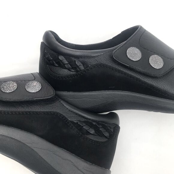 Aetrex KATRINA Black Leather Monk Strap Support Orthotic Casual Loafer - Picture 12 of 16